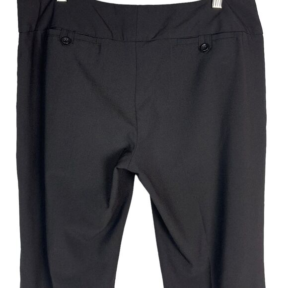 Express Publicist Black Dress Pants Size 10 Wide Leg Cuffed Hem Office Wear - Picture 5 of 9